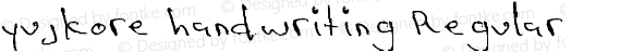 yujkore handwriting Regular
