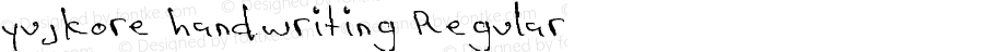 yujkore handwriting Regular