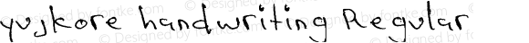 yujkore handwriting Regular