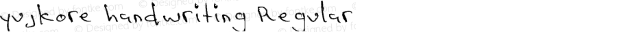 yujkore handwriting Regular