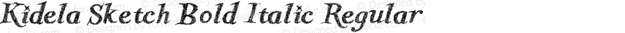 Kidela Sketch Bold Italic