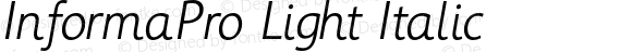 InformaPro Light Italic