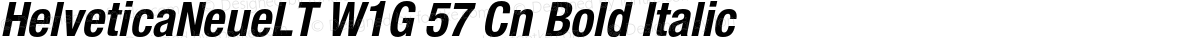 HelveticaNeueLT W1G 57 Cn Bold Italic