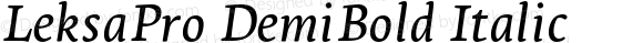 LeksaPro DemiBold Italic