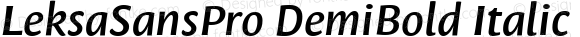 LeksaSansPro DemiBold Italic