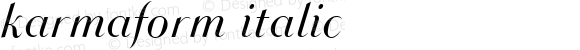 Karmaform Italic