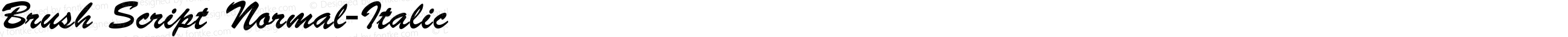 Brush Script Normal-Italic