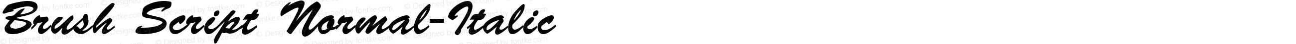 Brush Script Normal-Italic