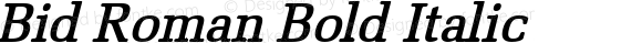 Bid Roman Bold Italic