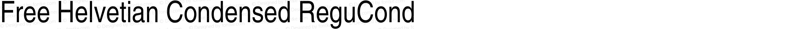 Free Helvetian Condensed ReguCond