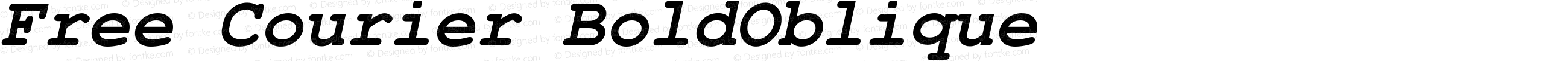 Free Courier BoldOblique