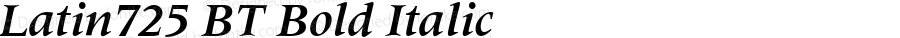 Latin 725 Bold Italic BT