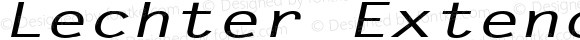 Lechter Extended Bold Italic