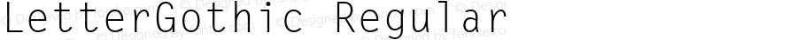 LetterGothic Regular