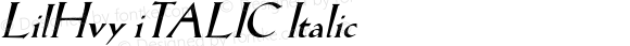LilHvy iTALIC Italic