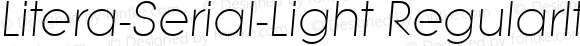 Litera-Serial-Light RegularItalic