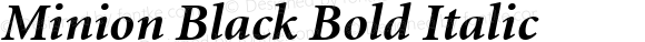 Minion Black Bold Italic