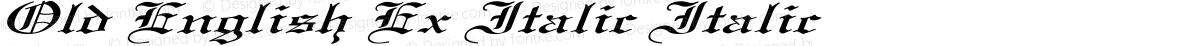 Old English Ex Italic Italic