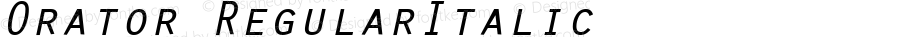 Orator-RegularItalic