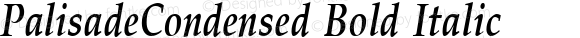 PalisadeCondensed Bold Italic