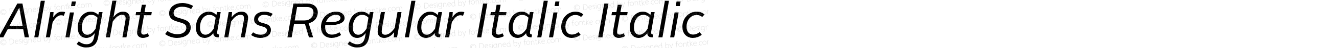 AlrightSans-RegularItalic