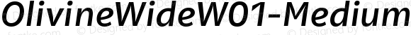 OlivineWideW01-MediumItalic Regular
