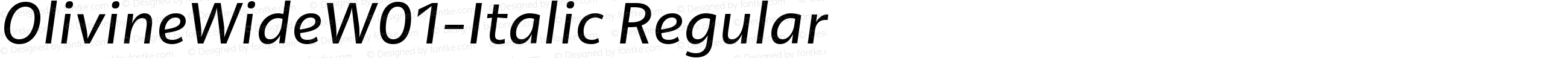 Olivine Wide W01 Italic