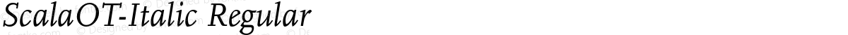 ScalaOT-Italic Regular