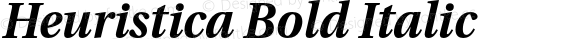 Heuristica Bold Italic