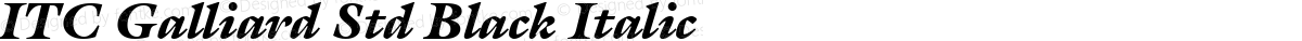 ITC Galliard Std Black Italic