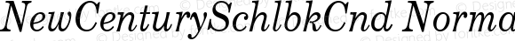 NewCenturySchlbkCnd Normal-Italic