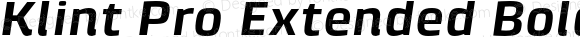 Klint Pro Extended Bold Italic