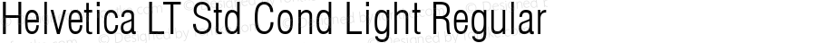 Helvetica LT Std Light Condensed