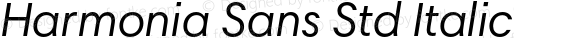 Harmonia Sans Std Italic