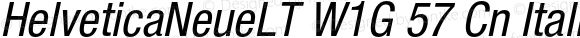 HelveticaNeueLT W1G 57 Cn Italic