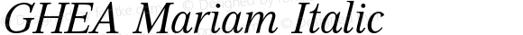 GHEA Mariam Italic