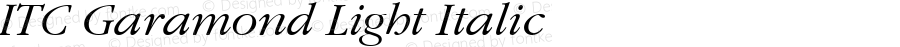 ITC Garamond Light Italic