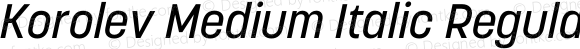 Korolev Medium Italic