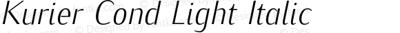 Kurier Cond Light Italic