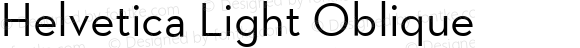 Helvetica Light Oblique