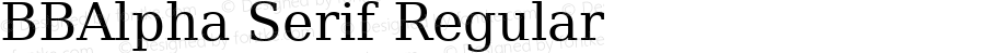 BBAlpha Serif Regular