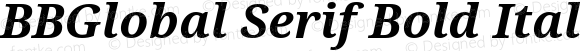 BBGlobal Serif Bold Italic