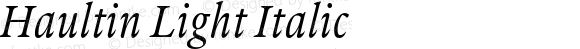 Haultin Light Italic