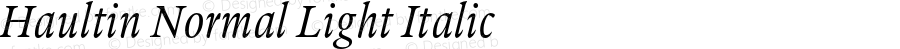 Haultin Normal Light Italic