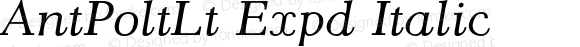 AntPoltLt Expd Italic