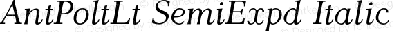 AntPoltLt SemiExpd Italic