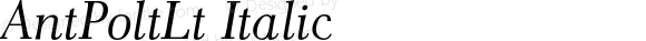 AntPoltLt Italic