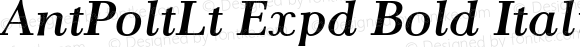 AntPoltLt Expd Bold Italic
