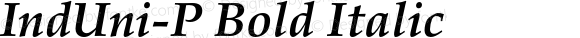 IndUni-P Bold Italic