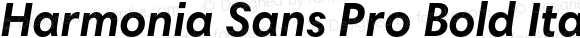 Harmonia Sans Pro Bold Italic